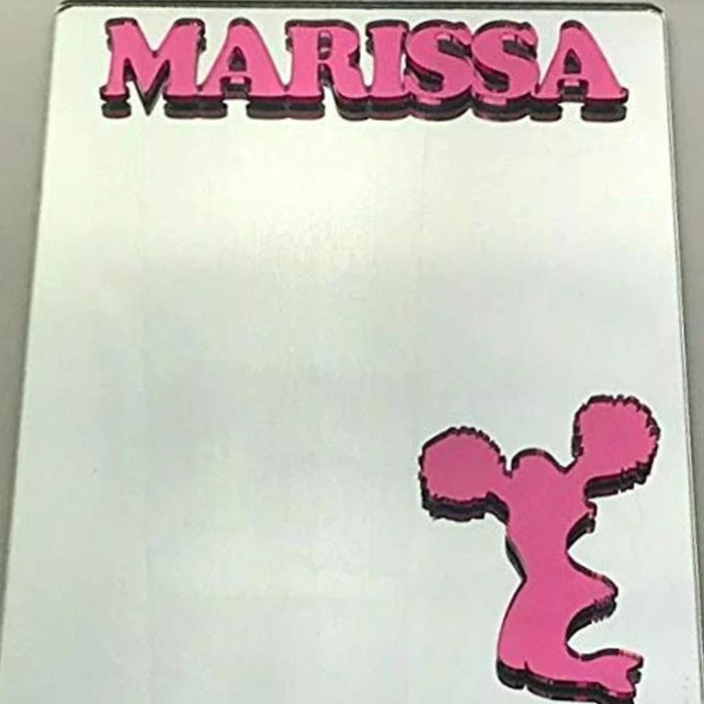 Cheerleader Locker Mirror Magnet, Personalized Back to School Magnetic Sports Locker or Refrigerator Magnet Decor
