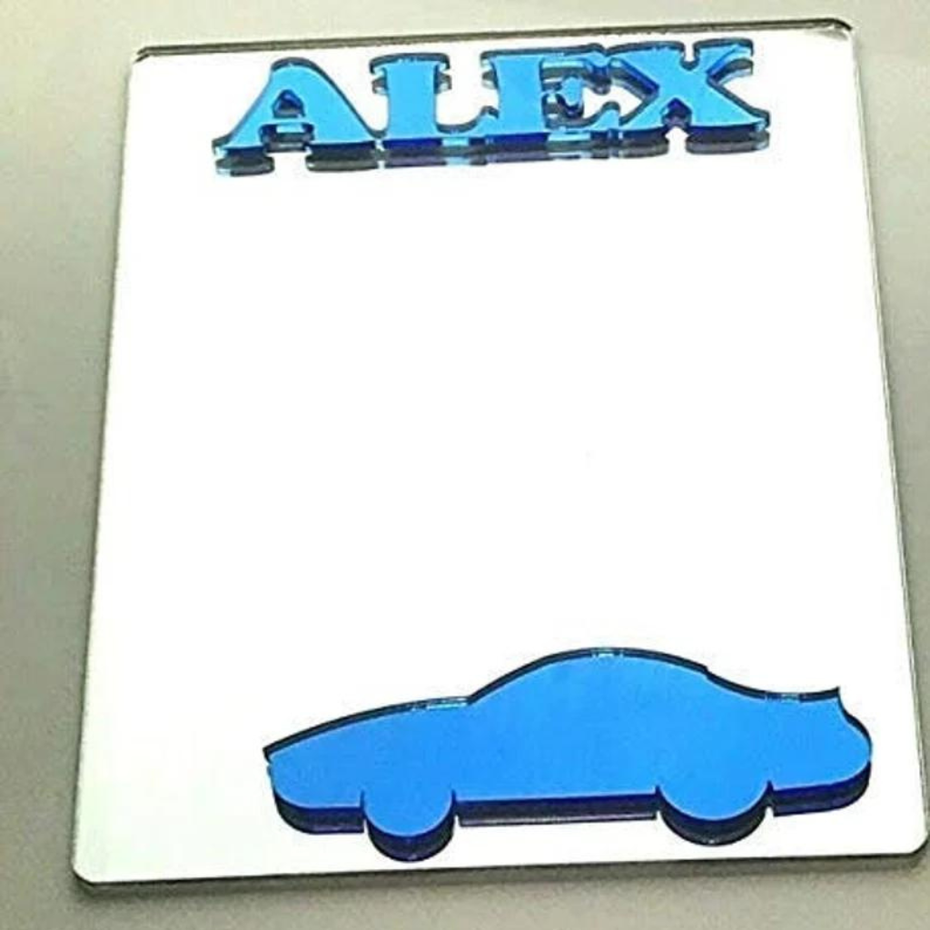 Race Car Locker Mirror Magnet, Personalized Back to School Magnetic Sports Locker or Refrigerator Magnet Decor