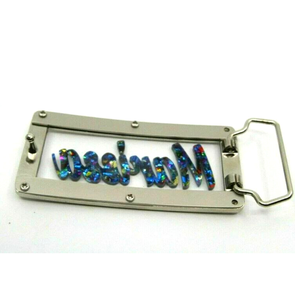 Adjustable Belt Buckle Laser Personalized Custom Bling Rhinestone Any Name
