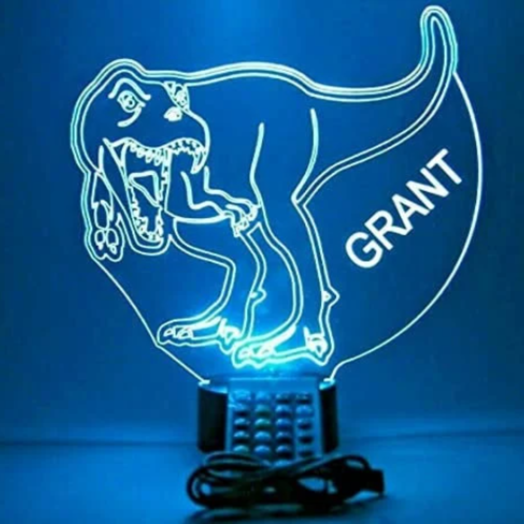Dinosaur, LED Tabletop Night Light Up Lamp, 16 Color options with Remote