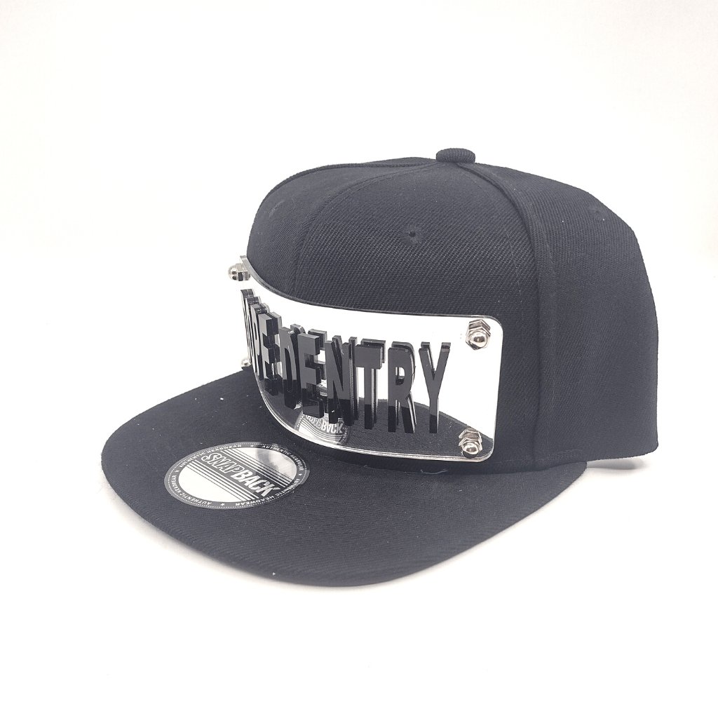 Black Custom Snapback Hat, Laser Cut Letters, Made to Order, Exclusive Creation