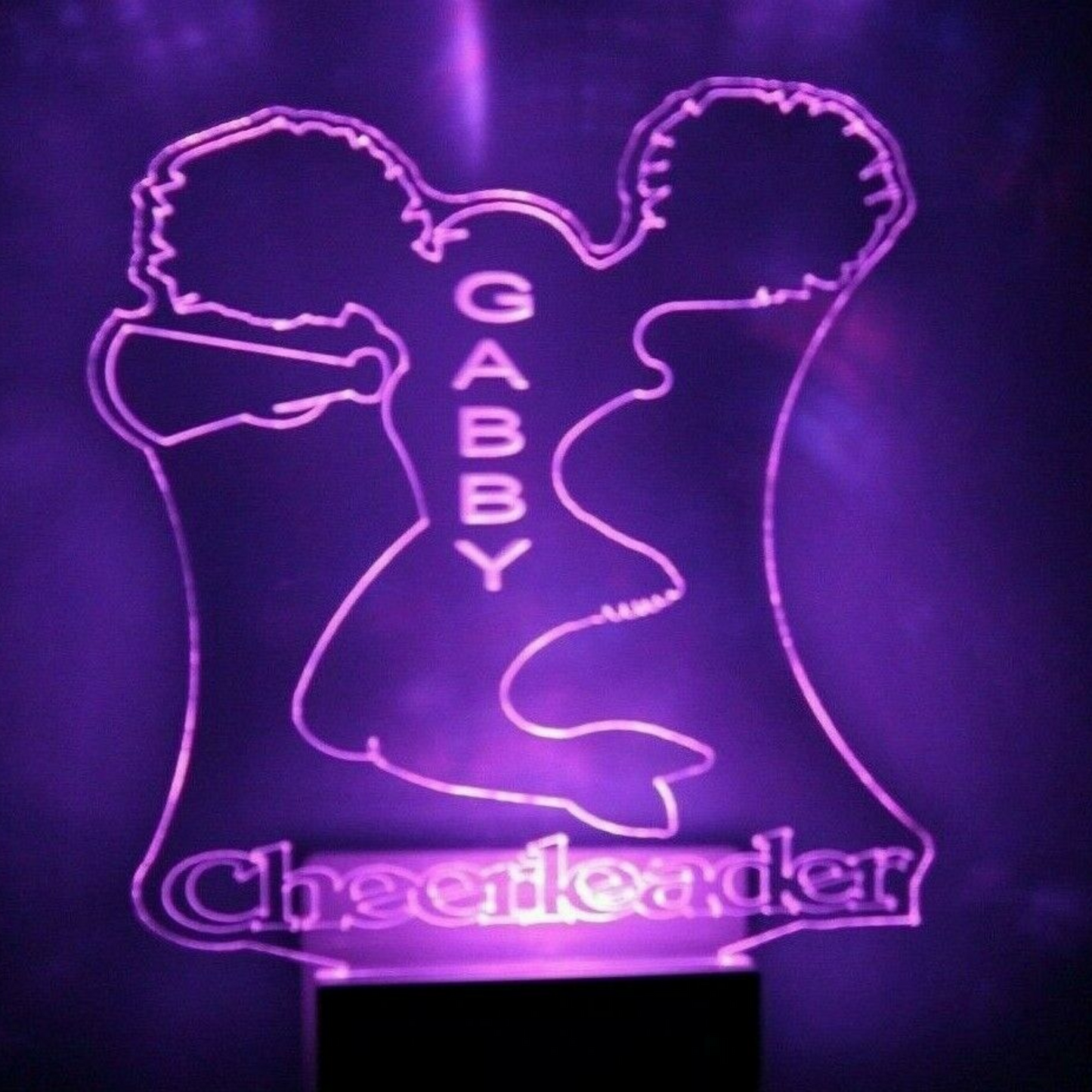 Cheerleader Night Light Multi Color Personalized LED Wall Plug-in Cool-Touch Smart Dusk to Dawn Sensor