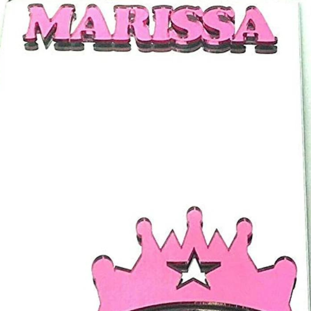 Princess Crown Locker Mirror Magnet, Personalized Back to School Magnetic Sports Locker or Refrigerator Magnet Decor