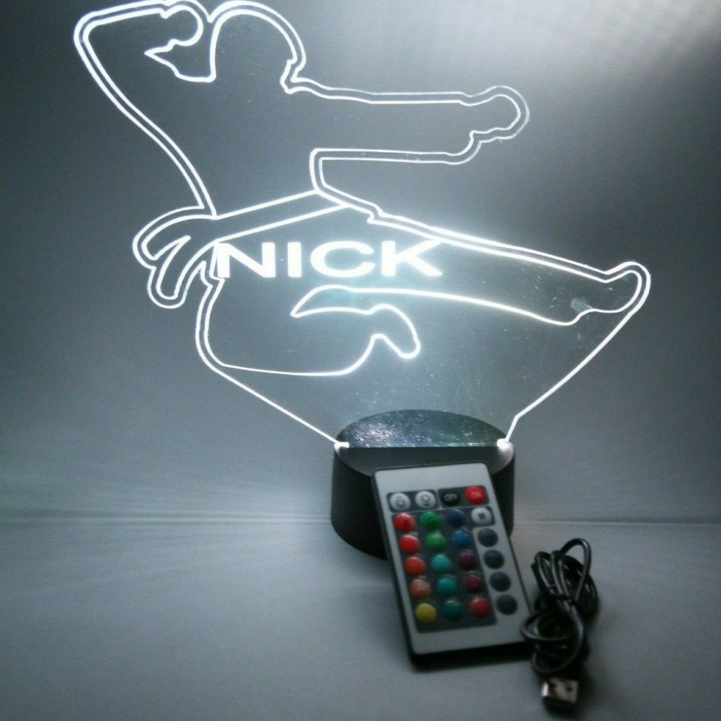 Karate LED Tabletop Night Light Up Lamp, 16 Color options with Remote