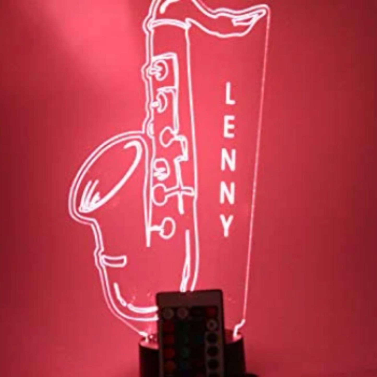 Saxophone LED Tabletop Night Light Up Lamp, 16 Color options with Remote