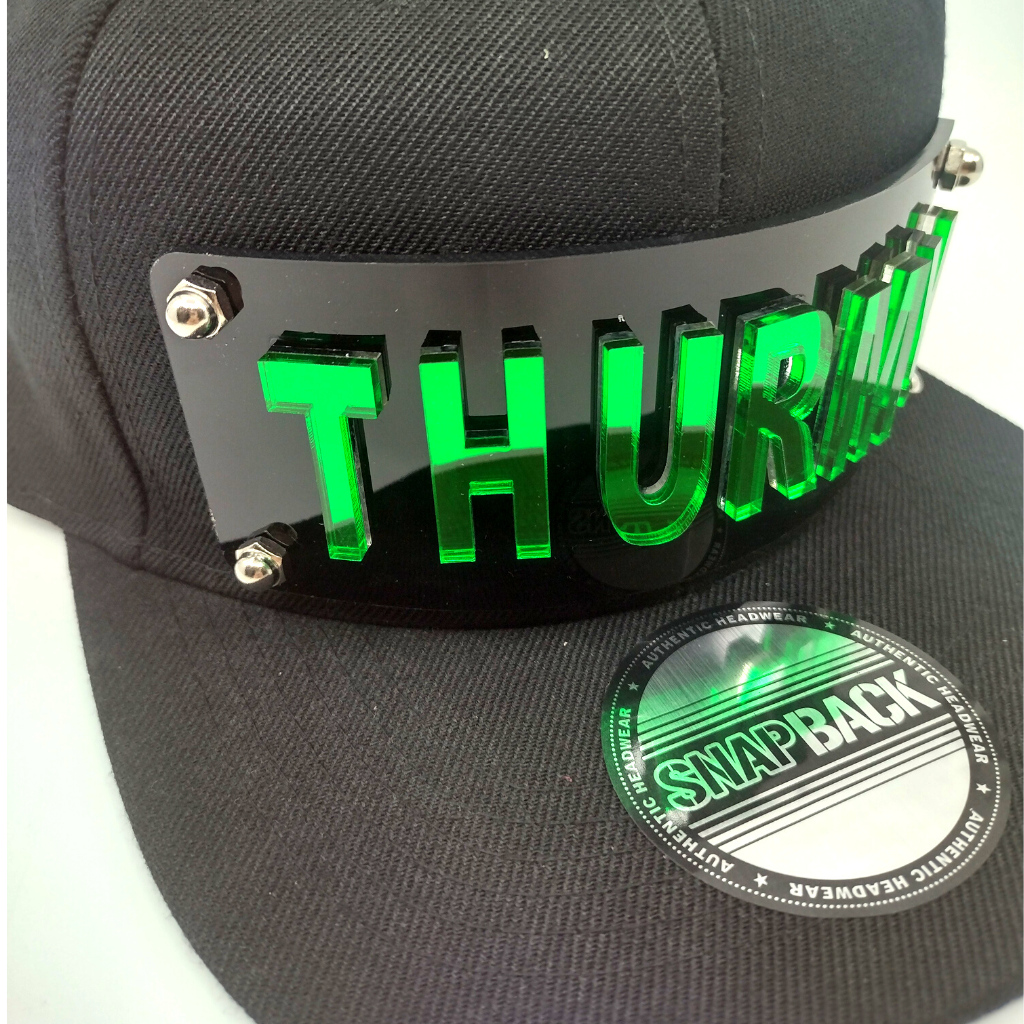 Black Custom Snapback Hat, Laser Cut, Made to Order, Exclusive Creation