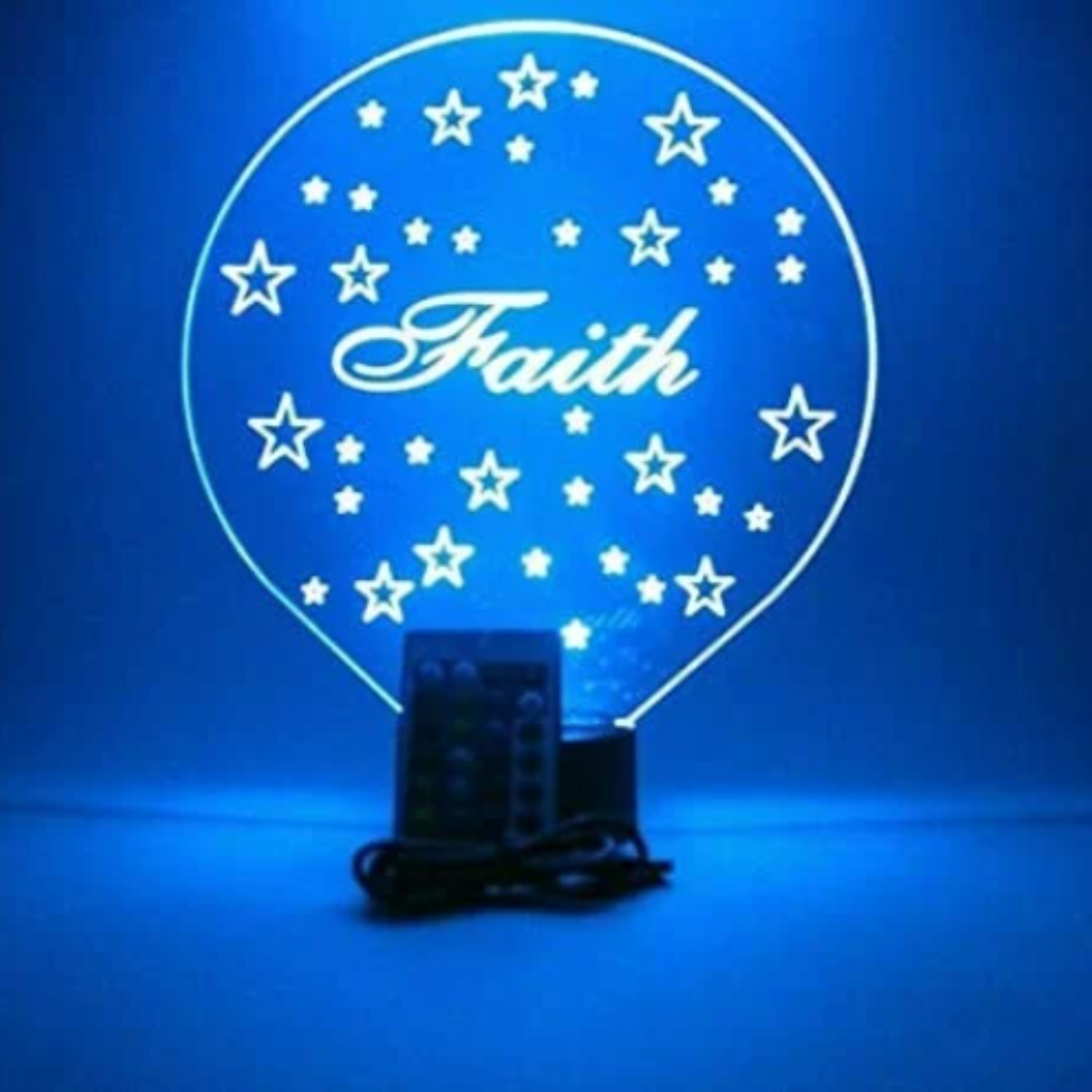 Stars Bright Twinkle Sky LED Tabletop Night Light Up Lamp, 16 Color options with Remote