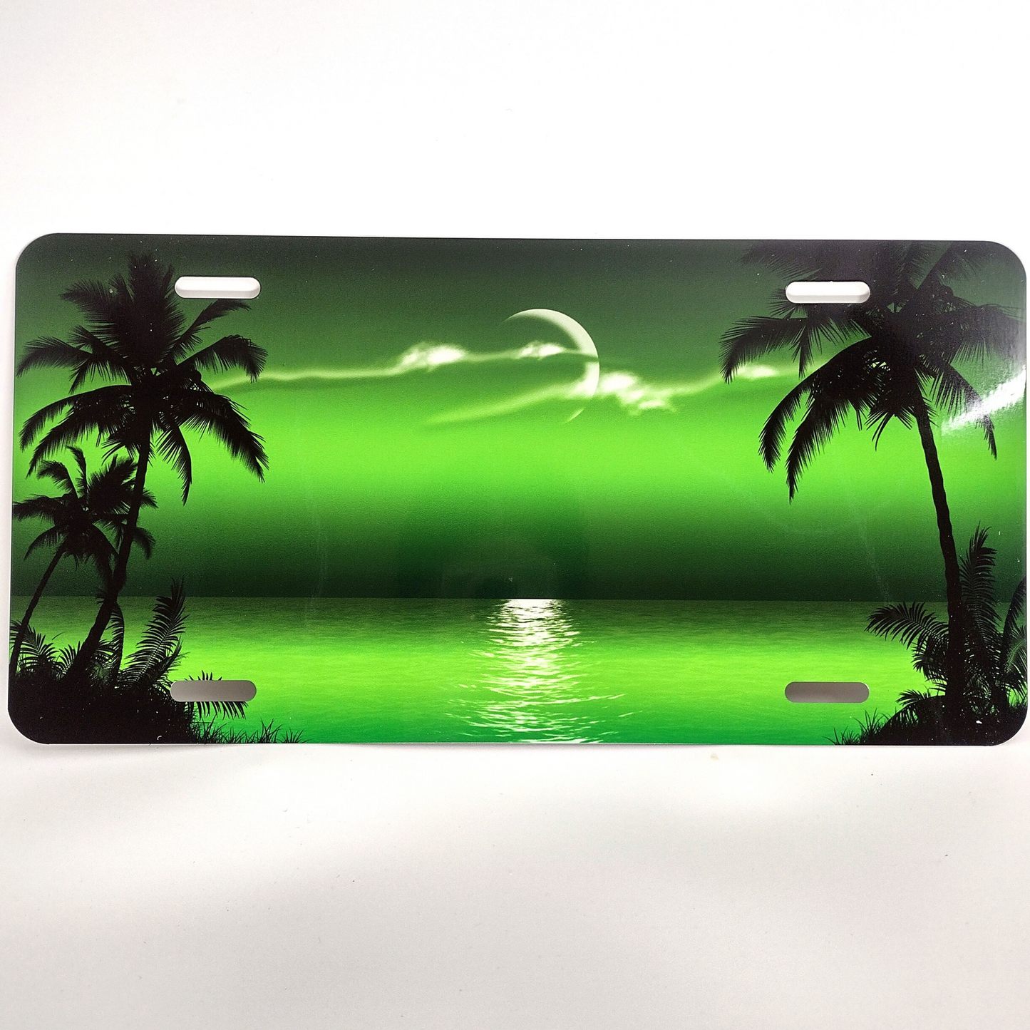 Palm Tree Scenic Personalized Custom License Vanity Plate Free Engraved Auto Car Tag Vehicle License Plate Beautifully Designed