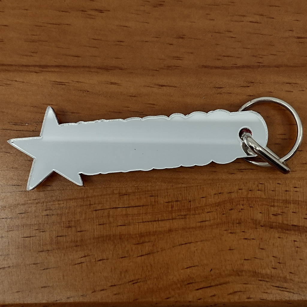 Custom Name and Background Keychain with Star