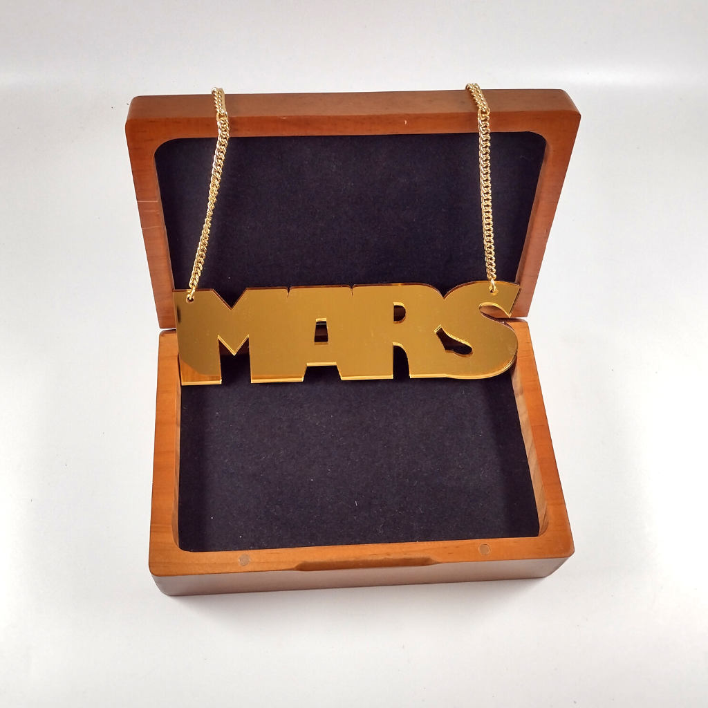Custom Jumbo Acrylic Gold Name Necklace