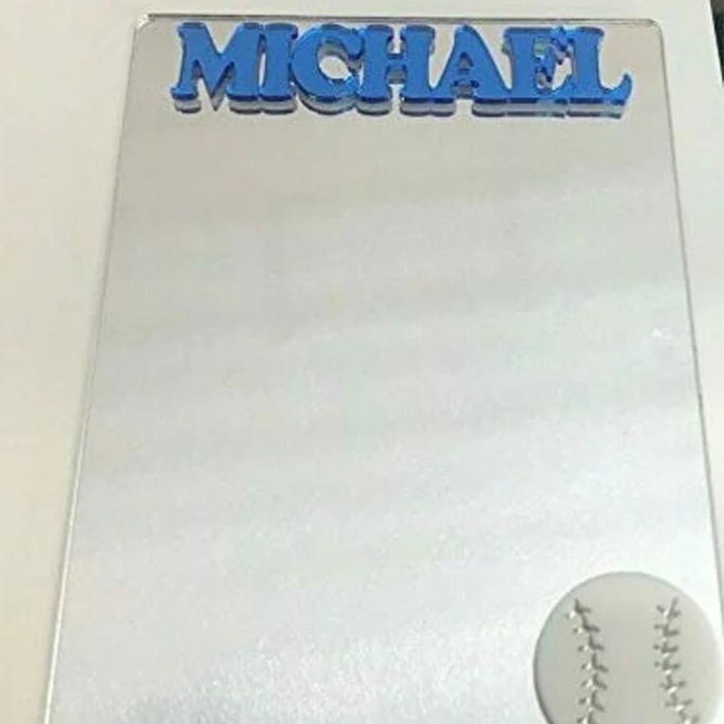 Baseball Locker Mirror Magnet, Personalized Back to School Magnetic Sports Locker or Refrigerator Magnet Decor