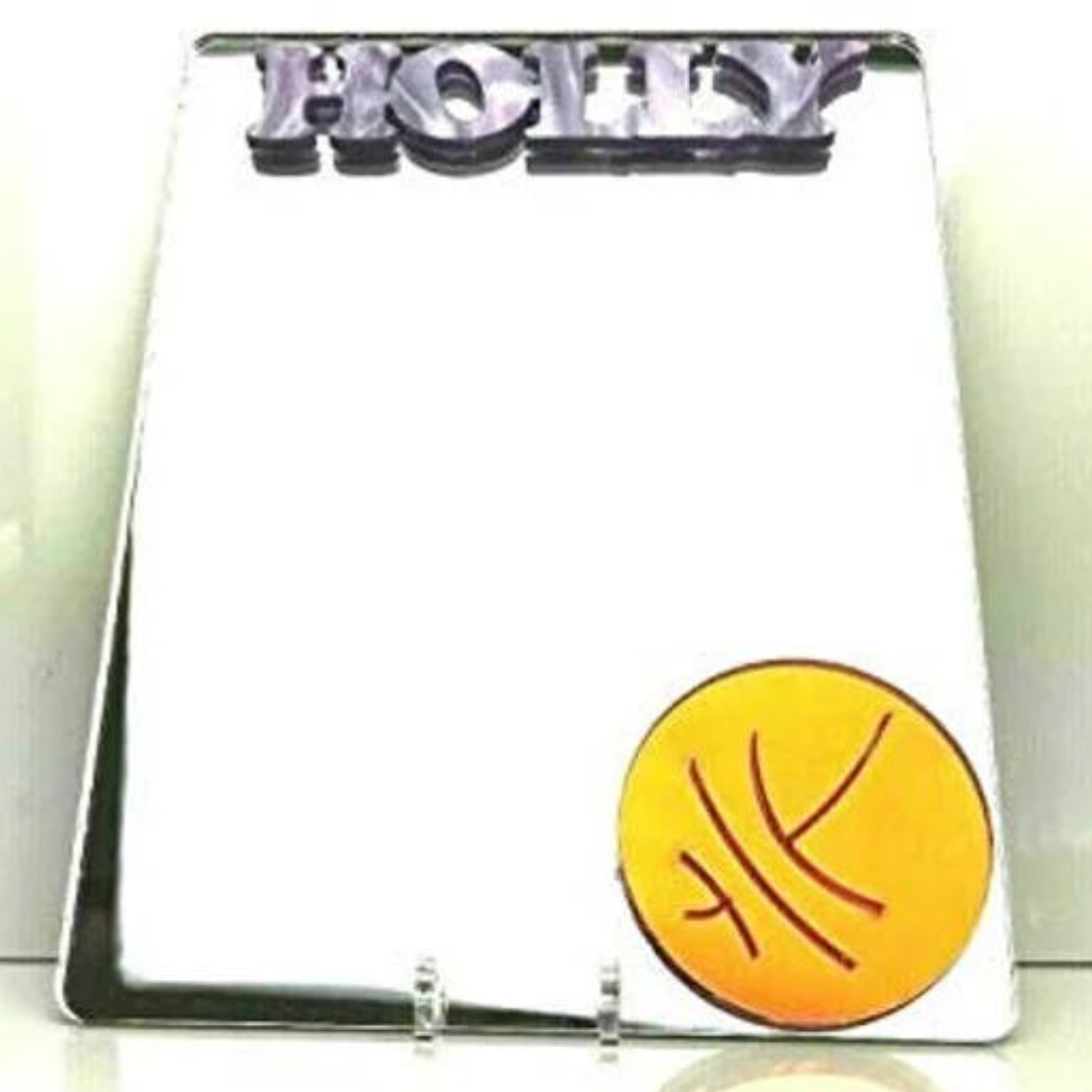 Basketball Locker Mirror Magnet, Personalized Back to School Magnetic Sports Locker or Refrigerator Magnet Decor