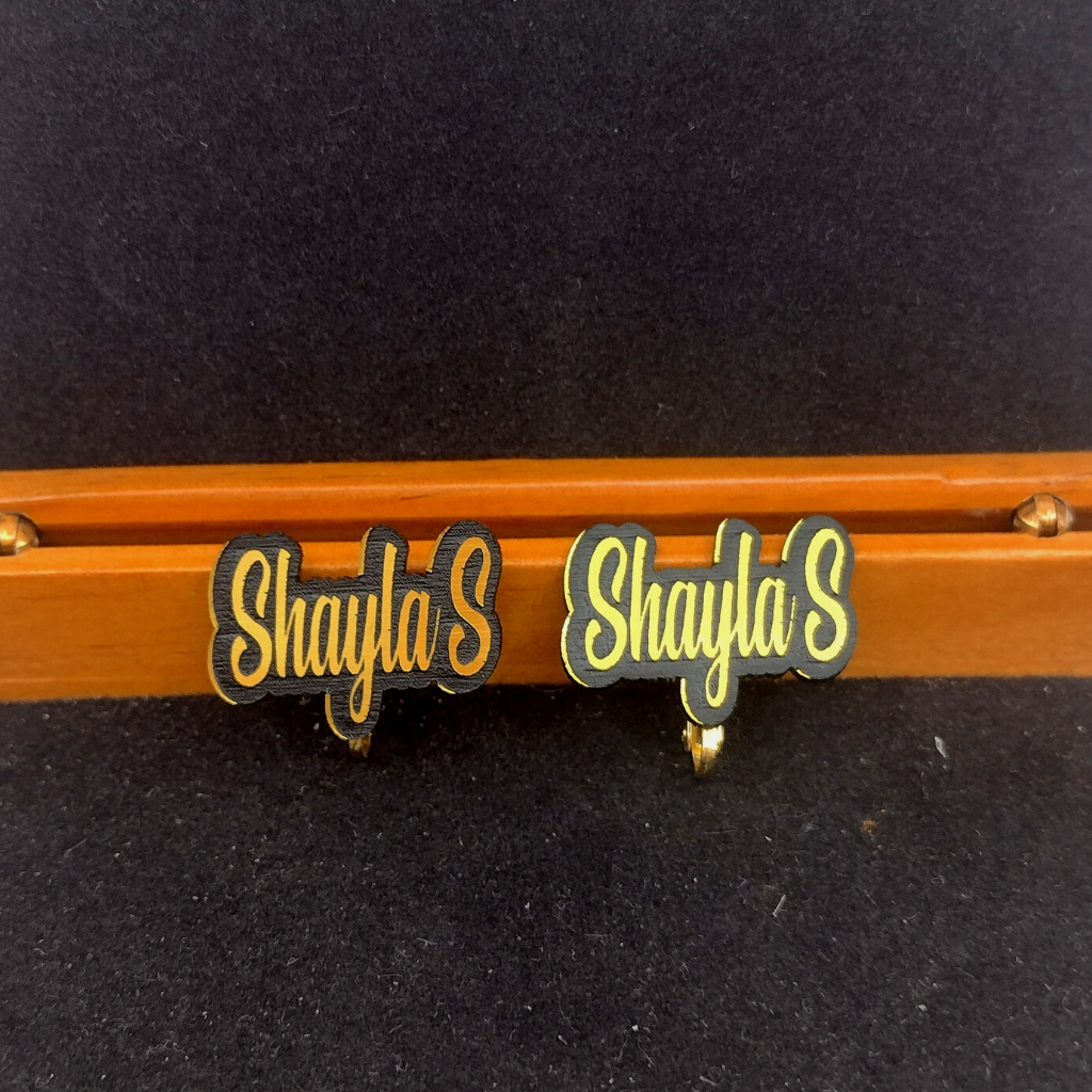 Custom Clip-On Earrings, Personalized Name