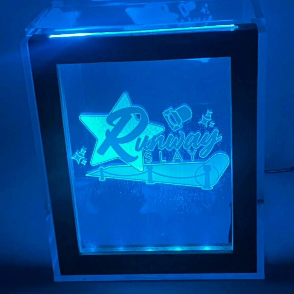 Tip or Donation Jar Personalized Free Engraving LED 16 Colors Changing 7"W x 8.5"H Container with Custom Logo