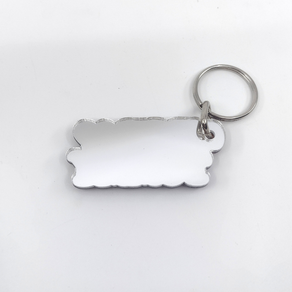 R.I.P Memorial Custom Name and Background Keychain with Heart