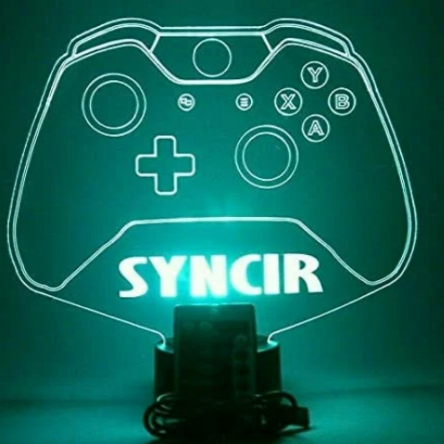 Video Game Controller Night Light Popular LED Personalized One Wireless Console Joystick Gaming Room Gamer Table Lamp Décor