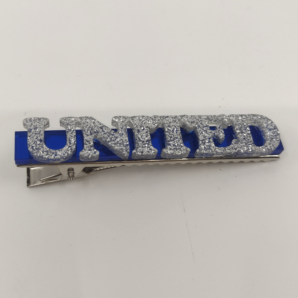 Personalized Hair Barrettes, Hair Accessory Hair Clip, Diamond Look, Custom Name and Background Color