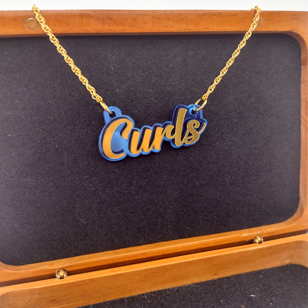 Custom Name and Background Necklace