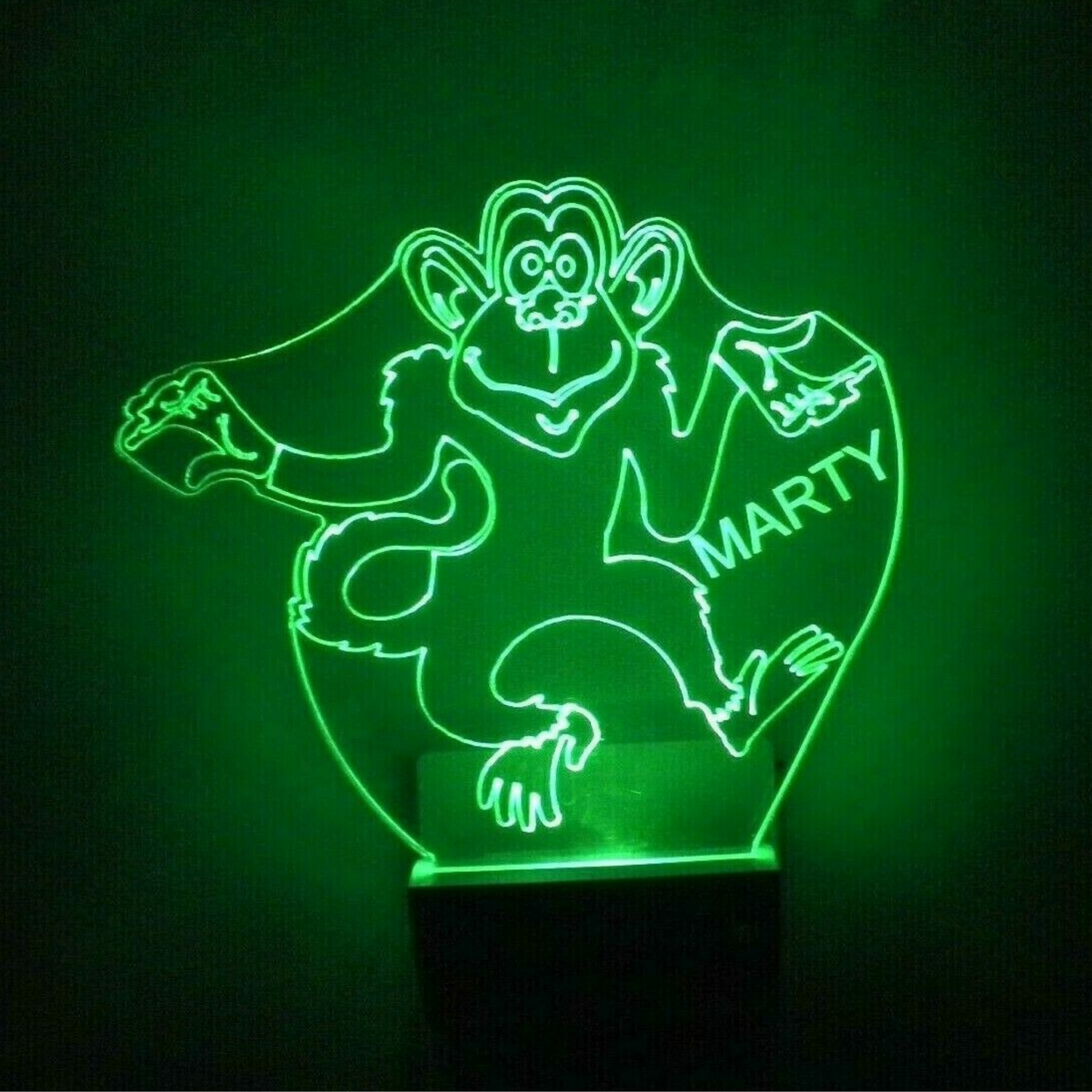 Monkey Night Light Multi Color Personalized LED Wall Plug-in Cool-Touch Smart Dusk to Dawn Sensor Kids Children's Bedroom Hallway Super Cool