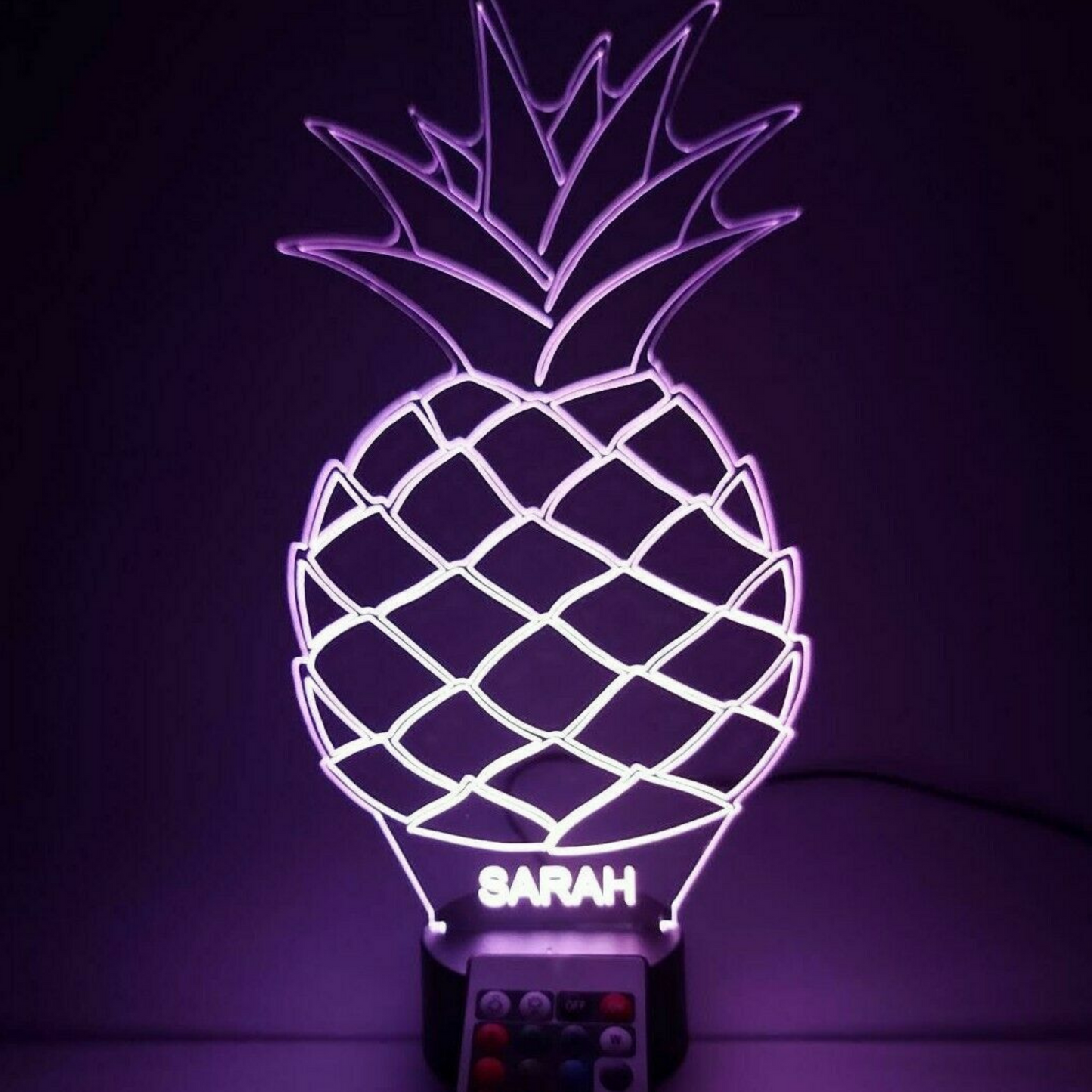 Pineapple Fruit LED Tabletop Night Light Up Lamp, 16 Color options with Remote