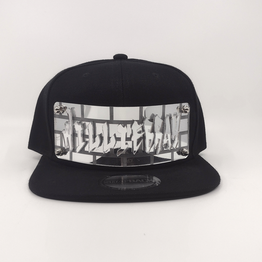 Black Custom Snapback Hat, Laser Cut Letters, Made to Order, Exclusive Creation