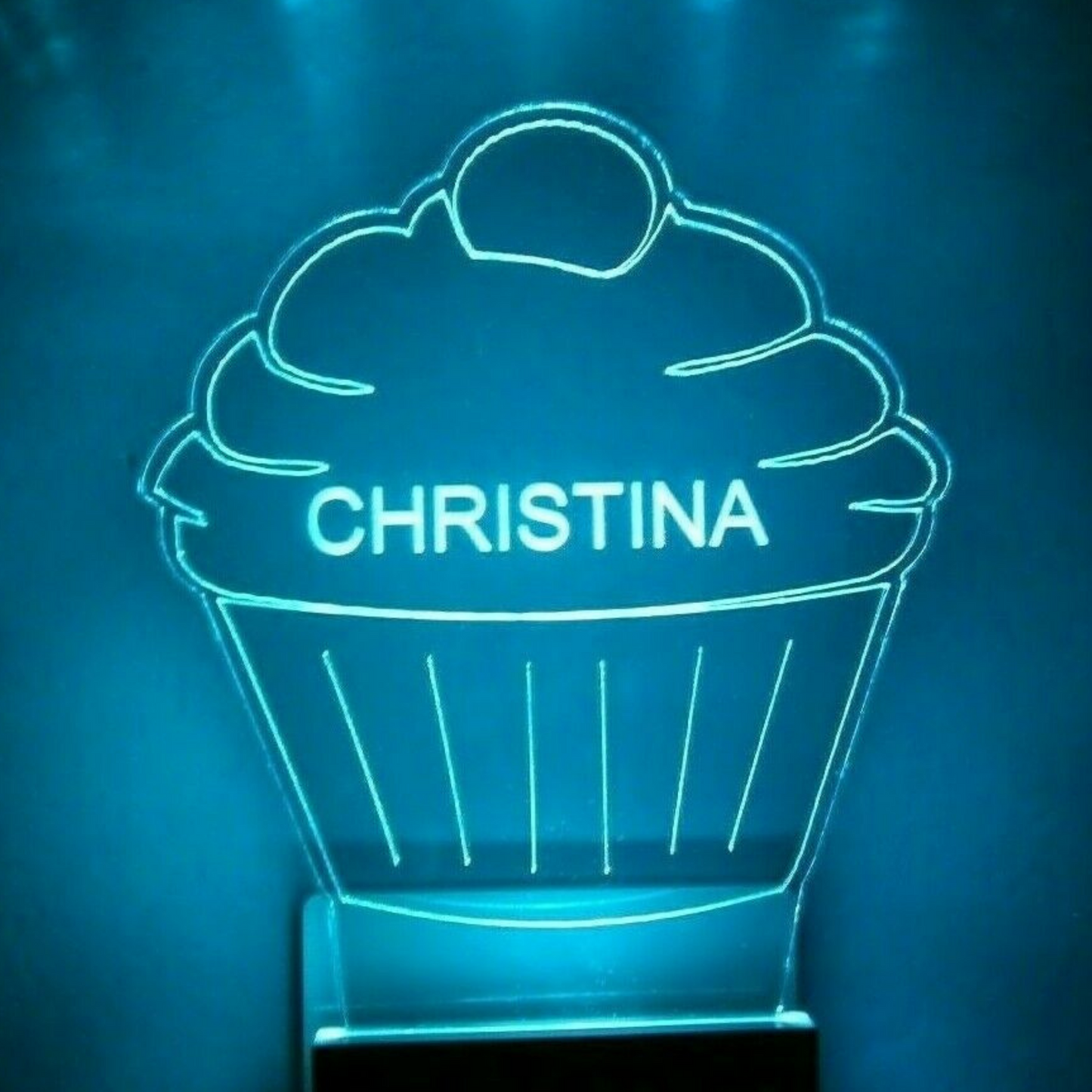 Cupcake Night Light Multi Color Personalized LED Wall Plug-in, Cool-Touch Smart Dusk to Dawn Sensor, Bedroom, Hallway, Bathroom, Super Cool
