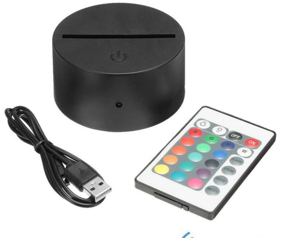 Giant Whale LED Tabletop Night Light Up Lamp, 16 Color options with Remote