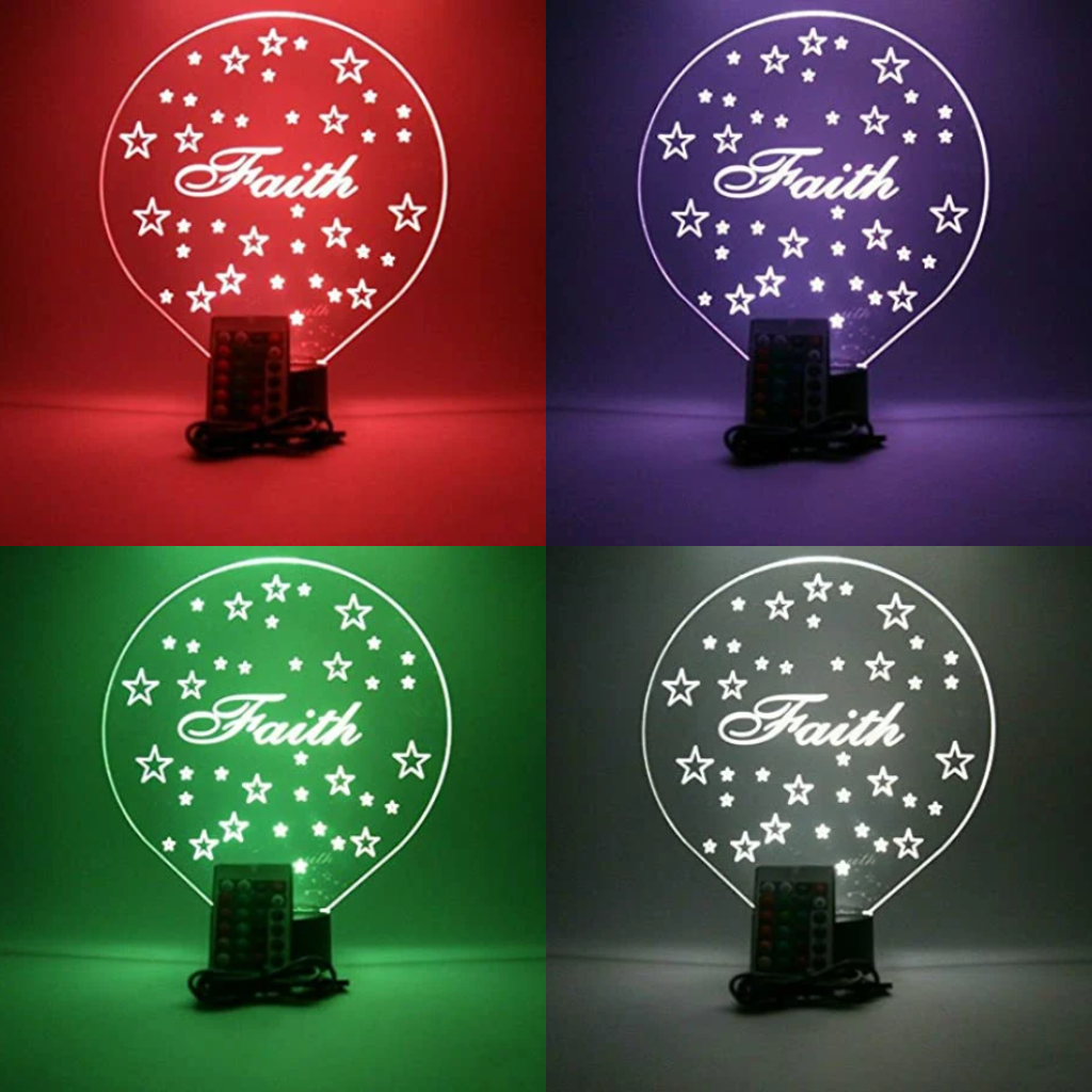 Stars Bright Twinkle Sky LED Tabletop Night Light Up Lamp, 16 Color options with Remote
