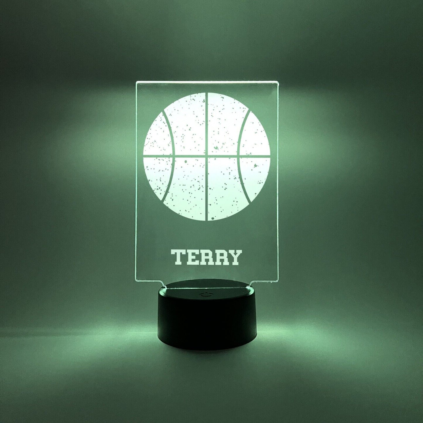Personalized RGB Light Up Desk Lamp Stand Sports Soccer Baseball Hockey Football