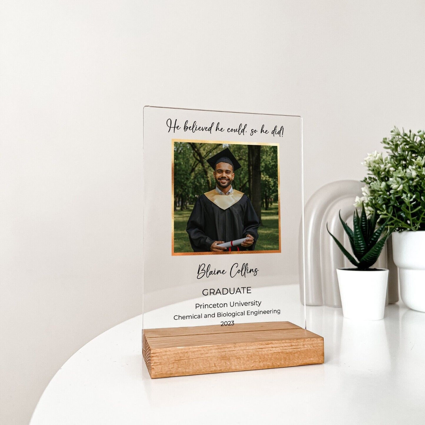 Personalized Wood Stand Graduating Class of 2023 Photo College/High School Gift