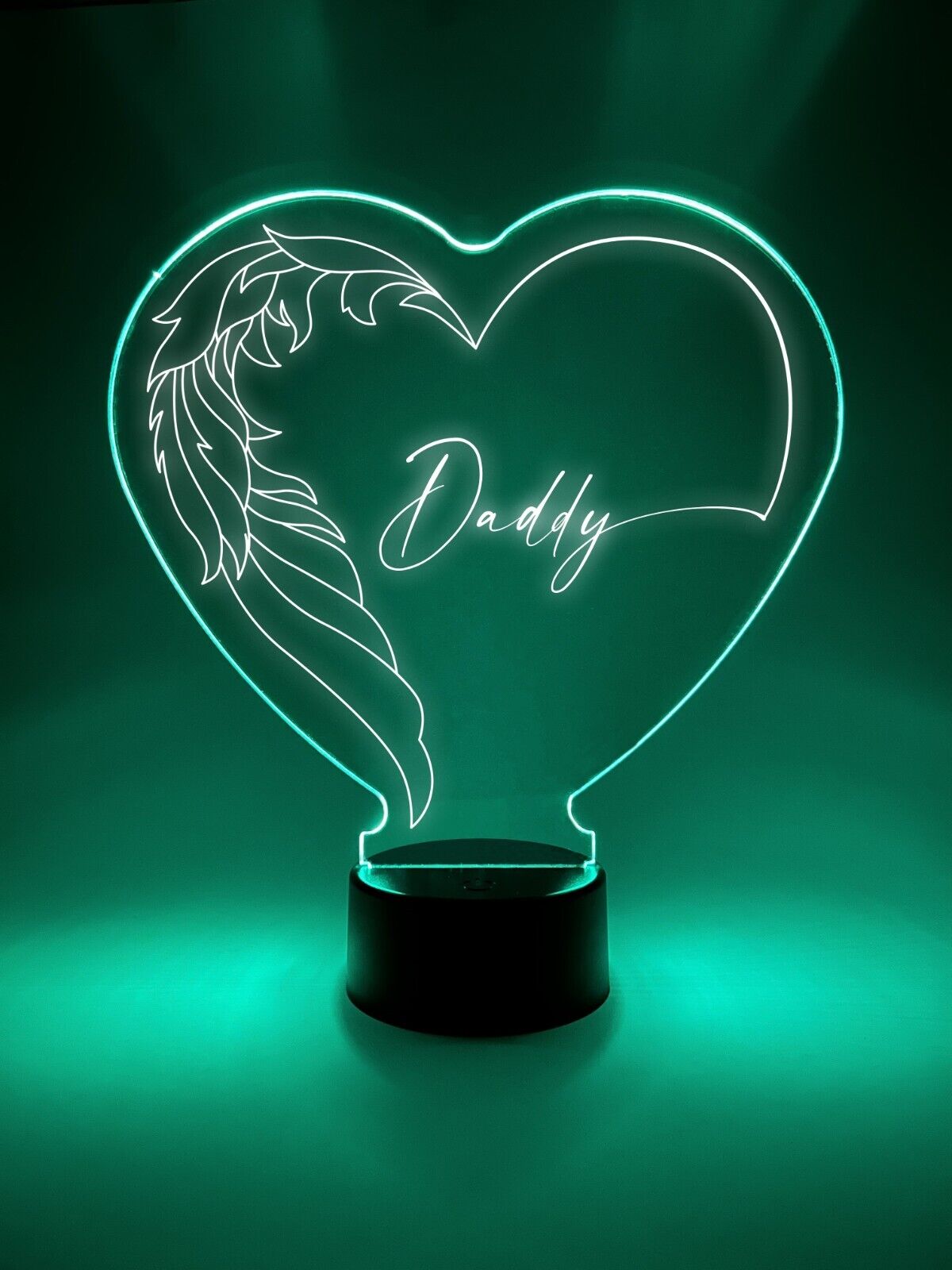 Personalized Memorial Sympathy In Loving Memory Mom DAD LED 16 color light stand