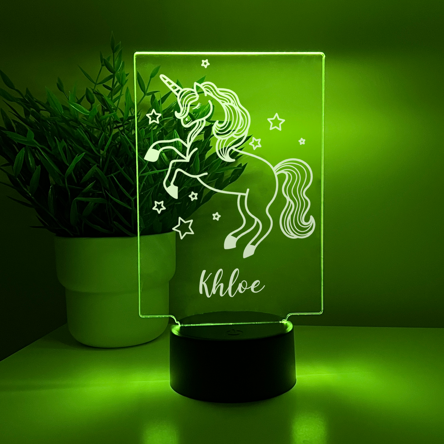 Personalized Picture LED Light Up Lamp Stand Girls Princess LOVE gifts for her