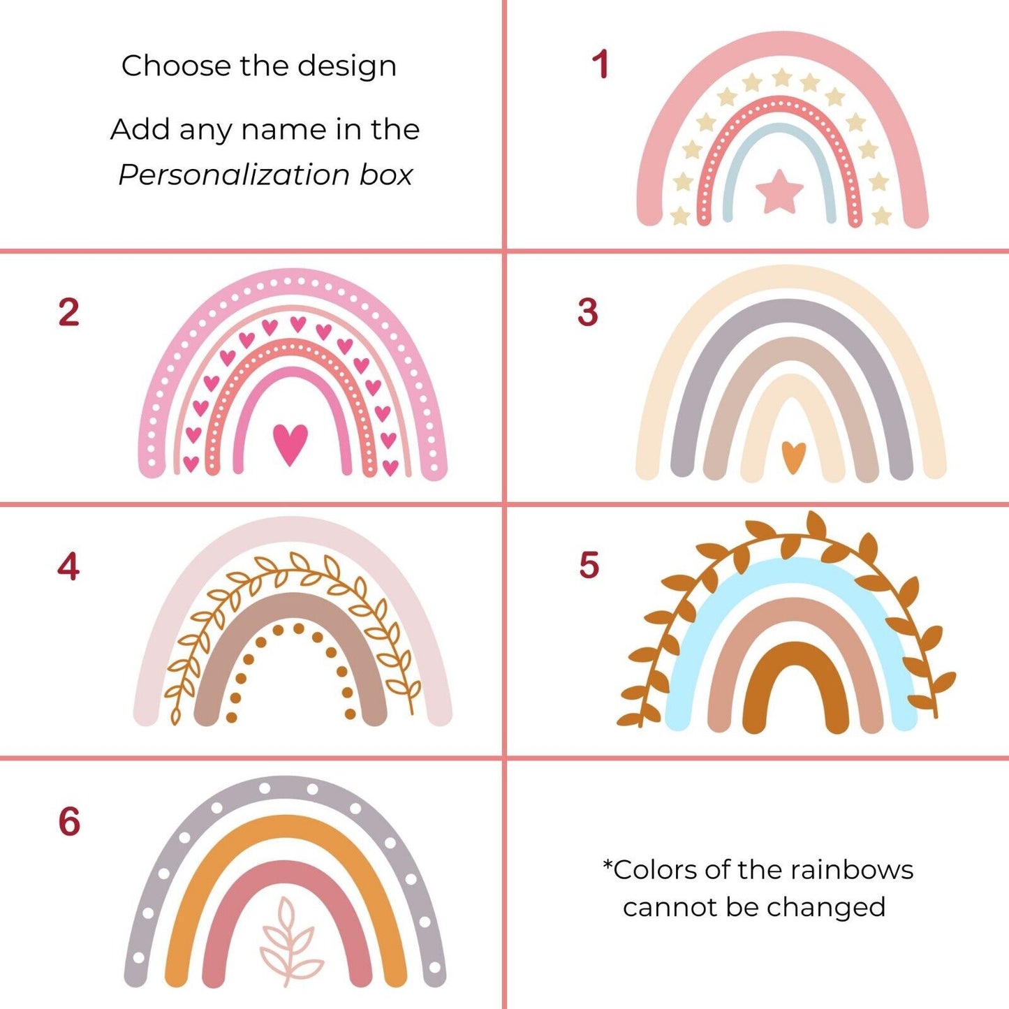 Personalized LED Light Up Wood Stand Girls Name Multicolor Rainbow Gift