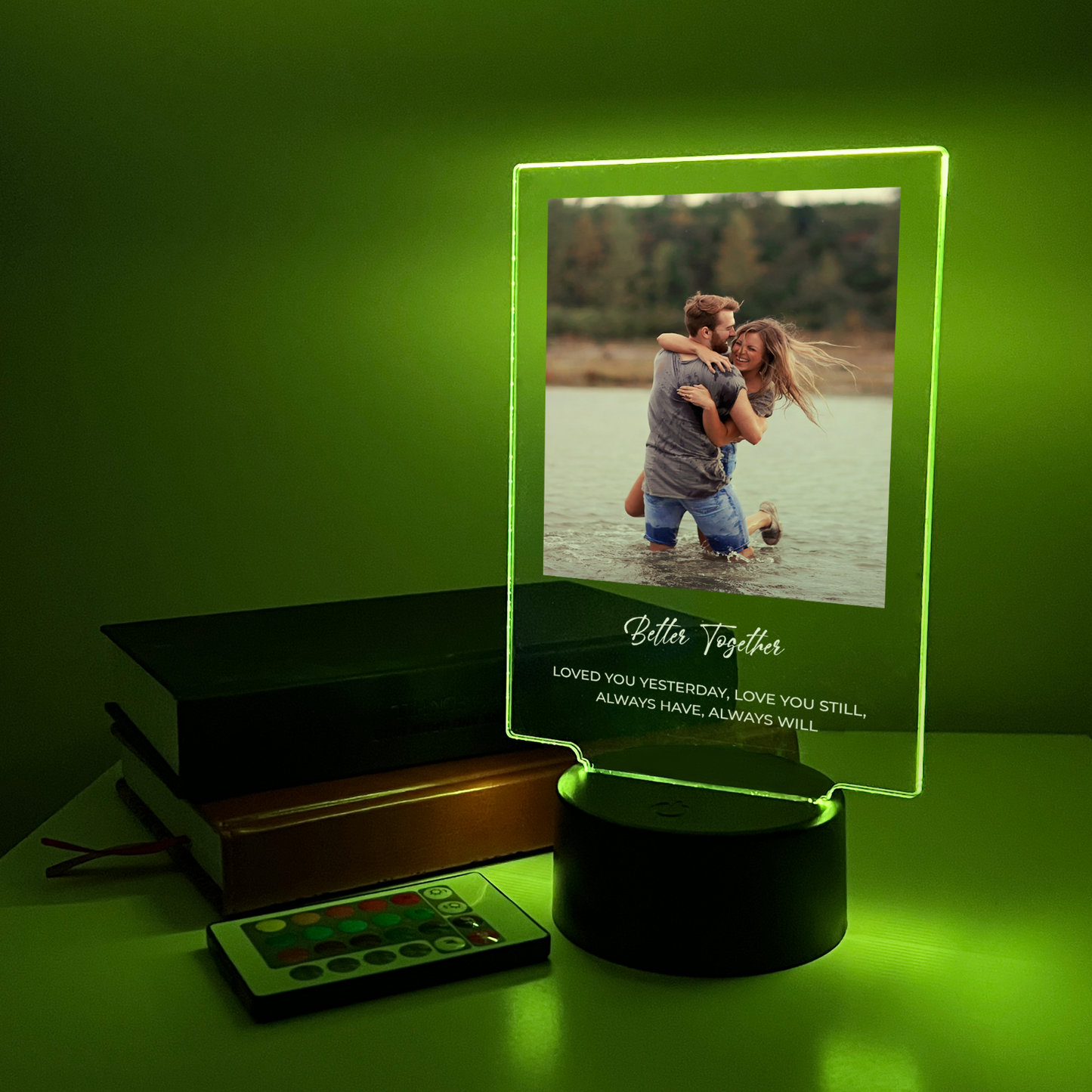 Custom Photo Picture Personalized LED Night Light Up - Engagement, Wedding, Gift