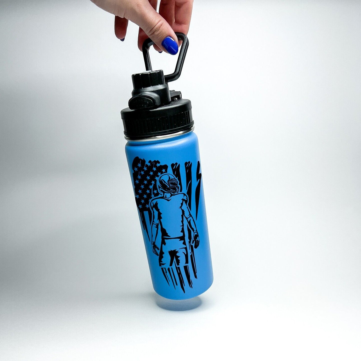 Personalized Insulated Stainless Steel USA Football Team 18/32oz Water Bottle