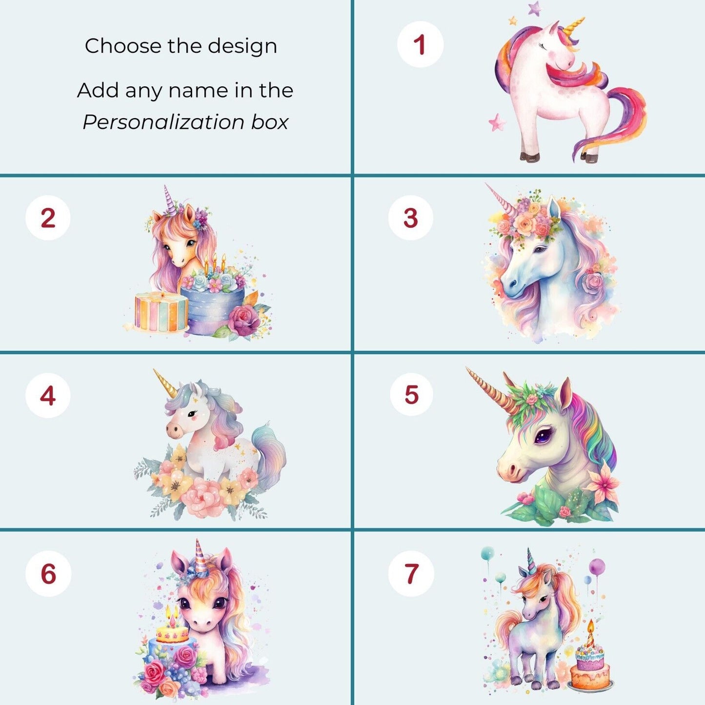 Personalized Acrylic Wood Stand Unicorn Magical Princess Girls Gift