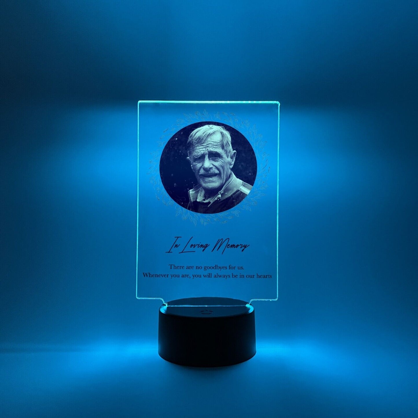 PERSONALIZED Grievance RGB Light LED Custom Photo Memorial Gift Sympathy Plaque