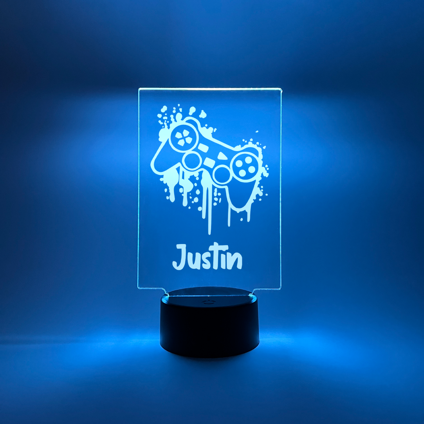 Personalized LED 16 Color Light Up Lamp Stand Boys Rocket Space RGB Nightlight