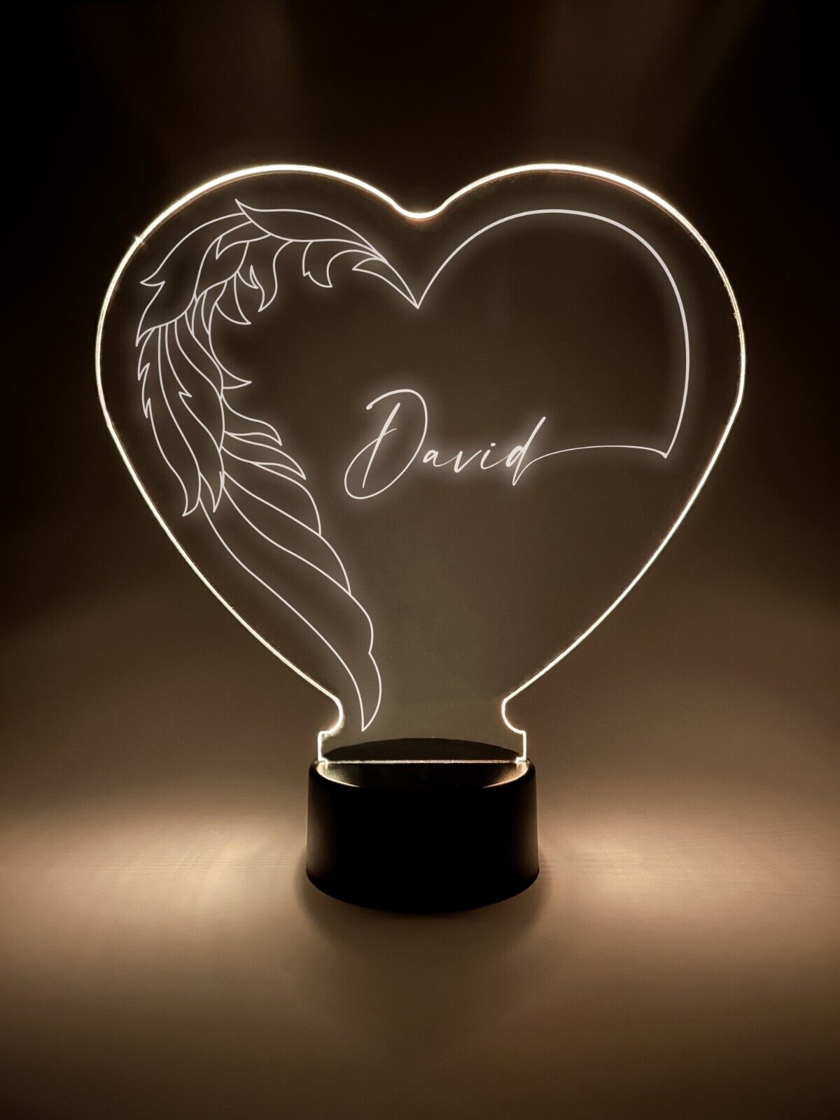 Personalized Memorial Sympathy In Loving Memory Mom DAD LED 16 color light stand