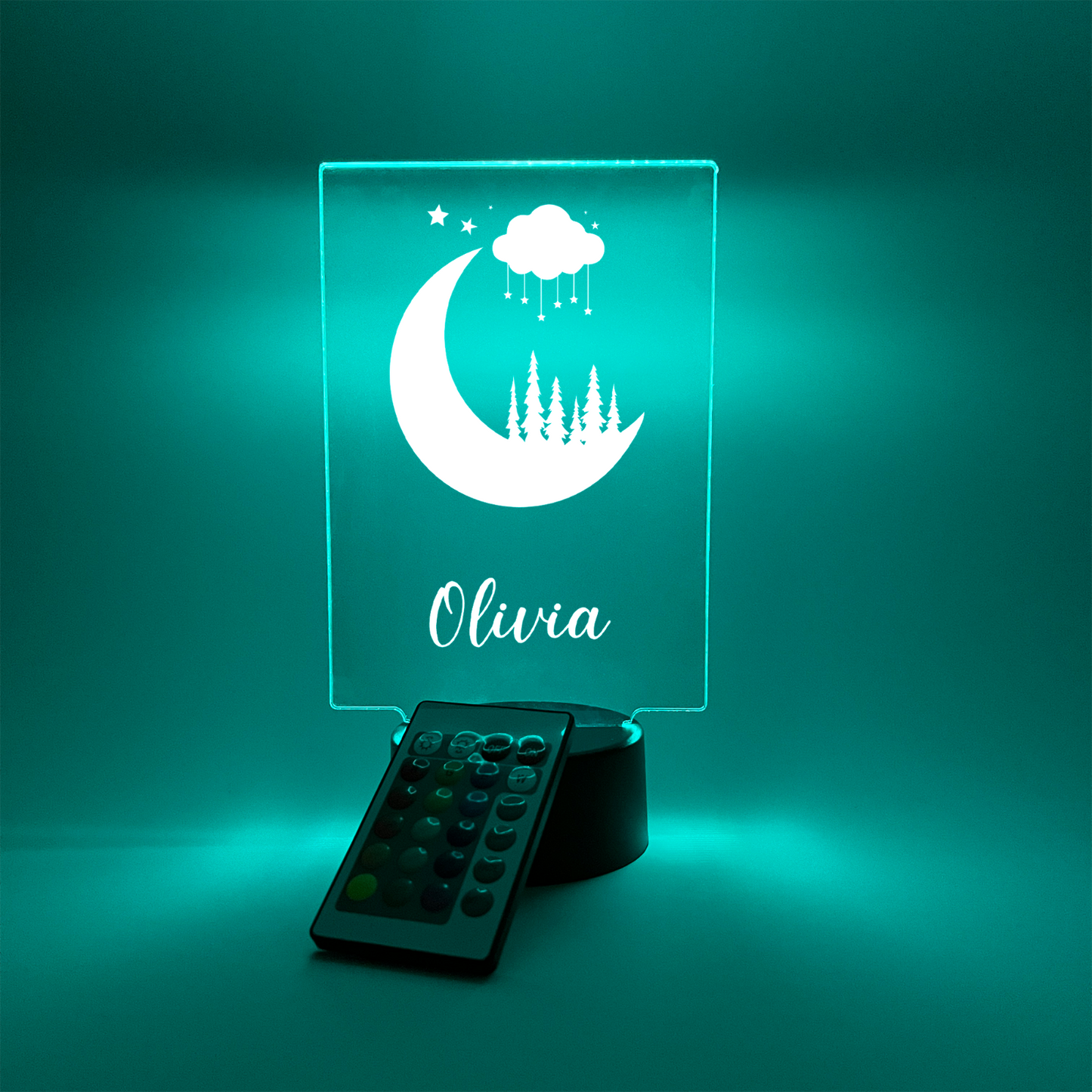 Custom Personalized Picture LED 16 Color Night Light With Remote Room Décor Gift