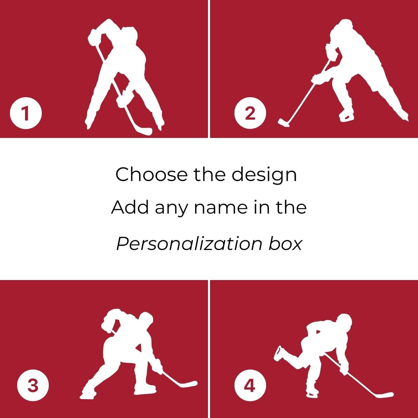 Personalized RGB 16 Color Light Up Desk Lamp Stand Hockey Athlete NHL