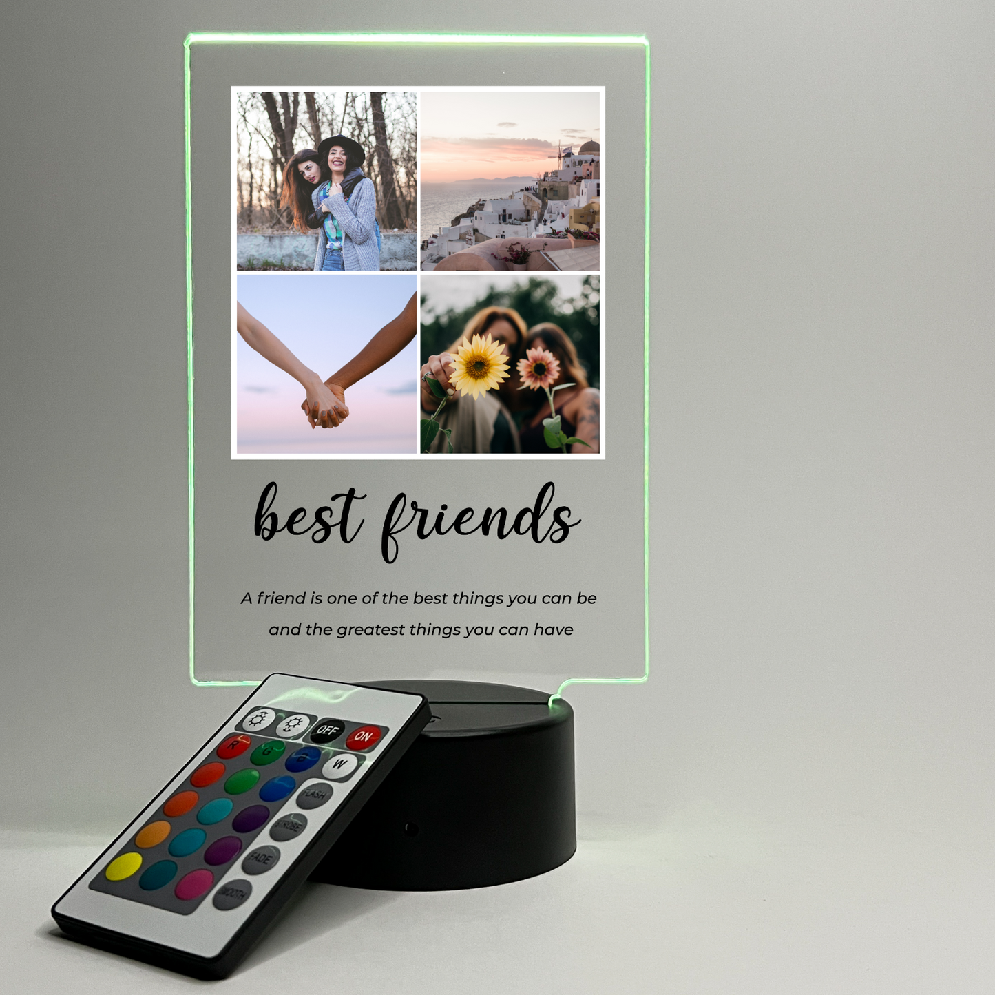 Personalized 4Picture Custom Collage LED NightLight Up-Best Friend, Family, Gift