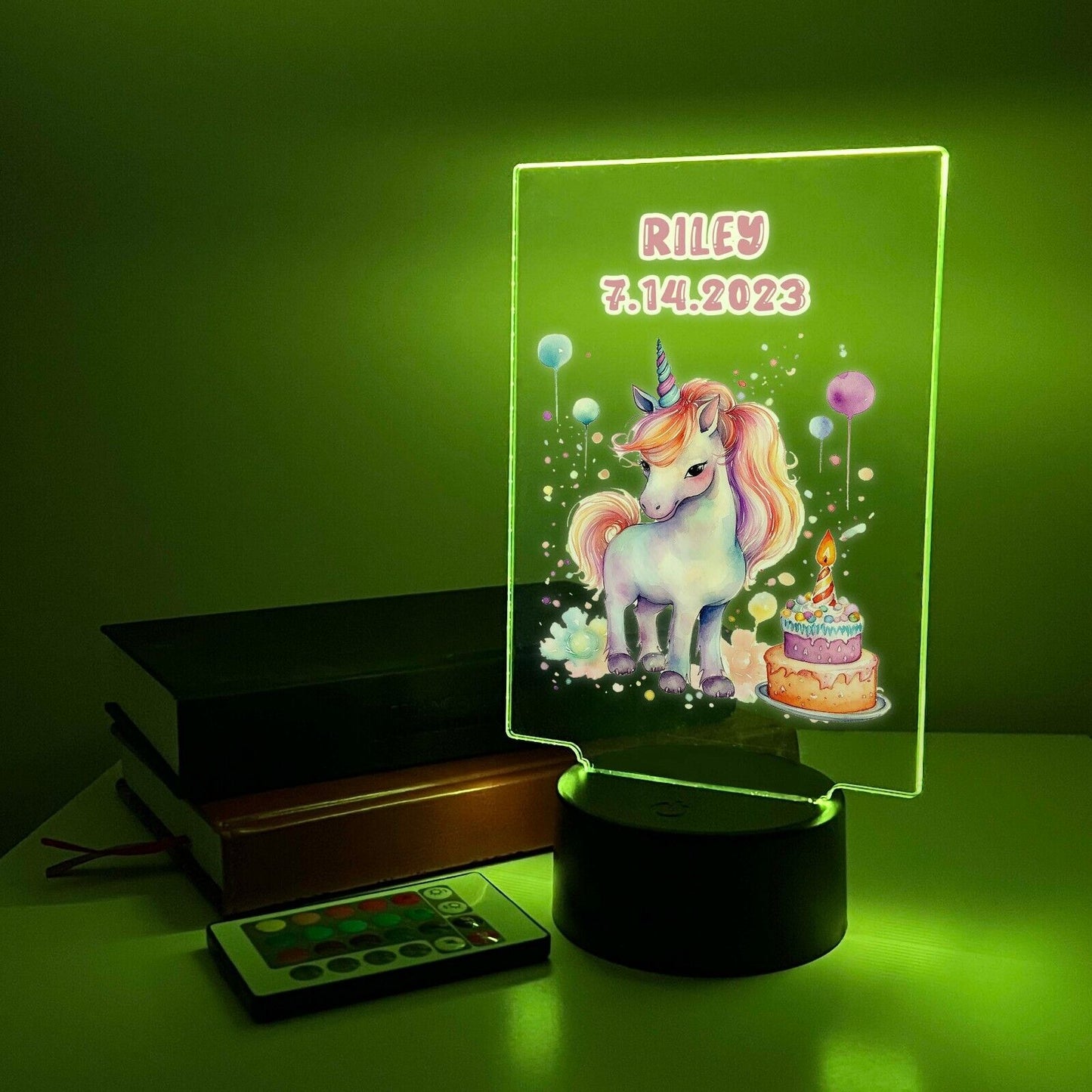 Personalized LED 16 Color Light Up Unicorn Magical Princess Girls Gift