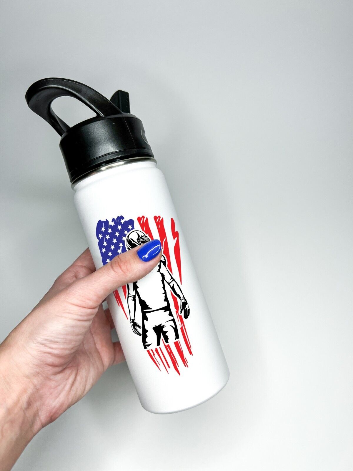 Personalized Insulated Stainless Steel USA Football Team 18/32oz Water Bottle