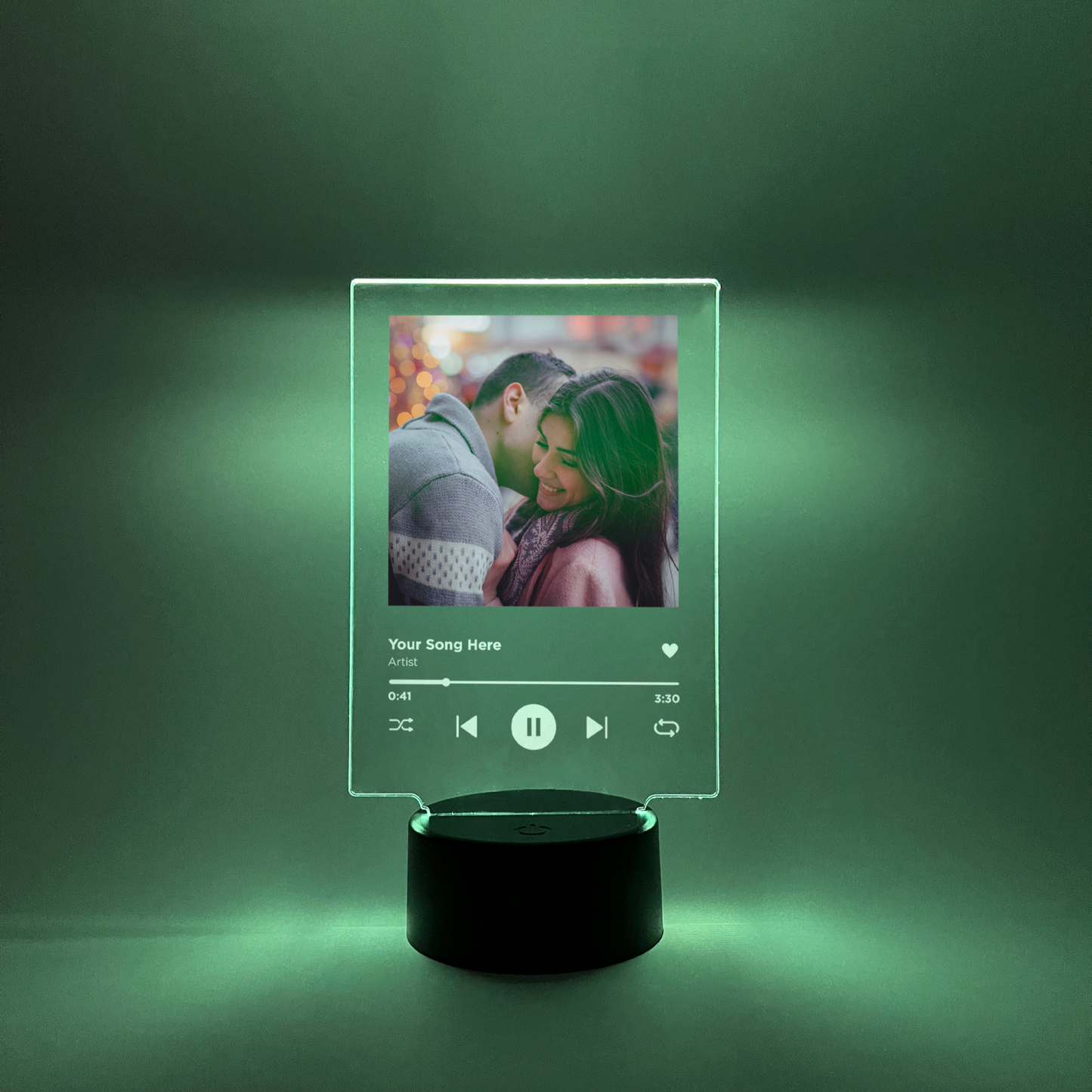 Personalized Photo Song Frame Lyrics Music Album LED Night Light Up & 16 Colors!