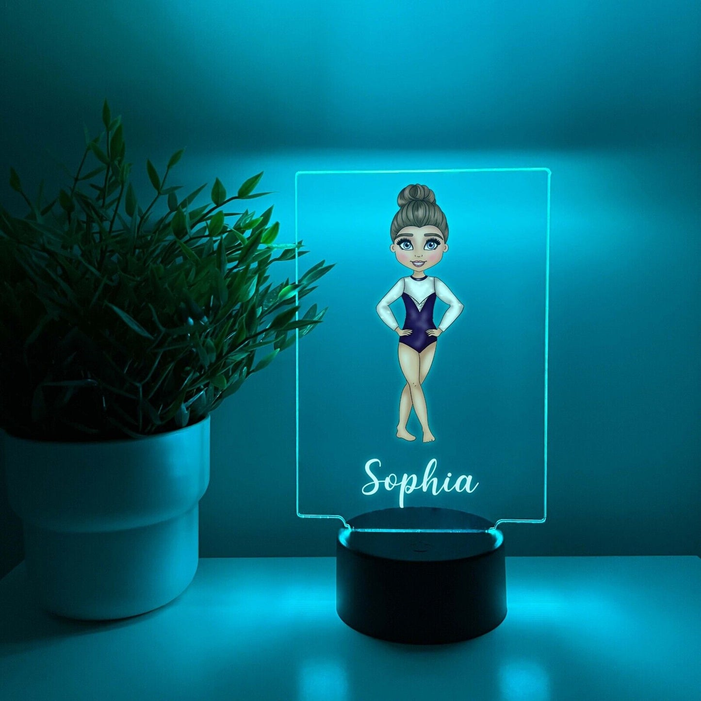 Personalized LED 16 Color Light Up Stand Gymnast Girls Sports Gift