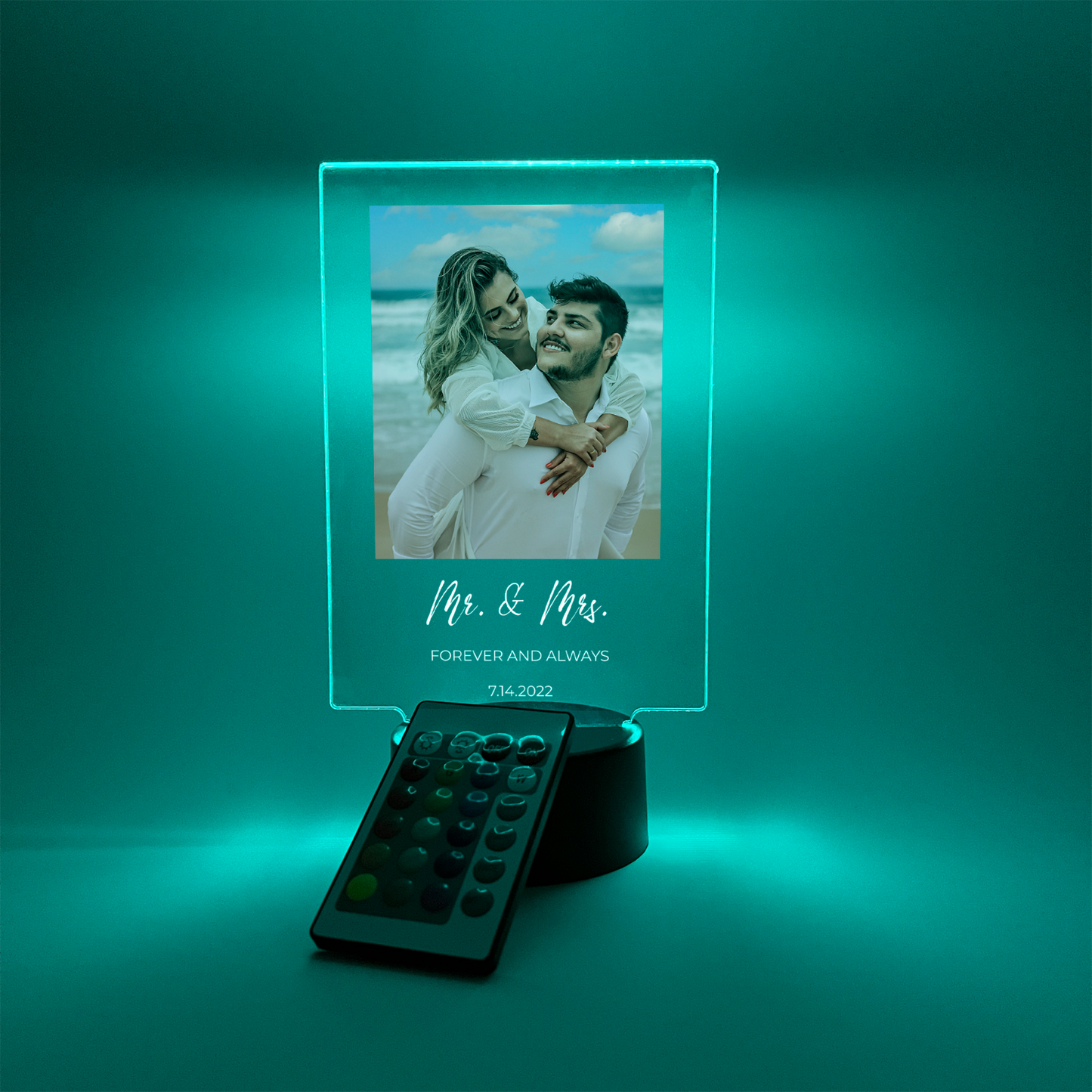Custom Photo Picture Personalized LED Night Light Up - Engagement, Wedding, Gift