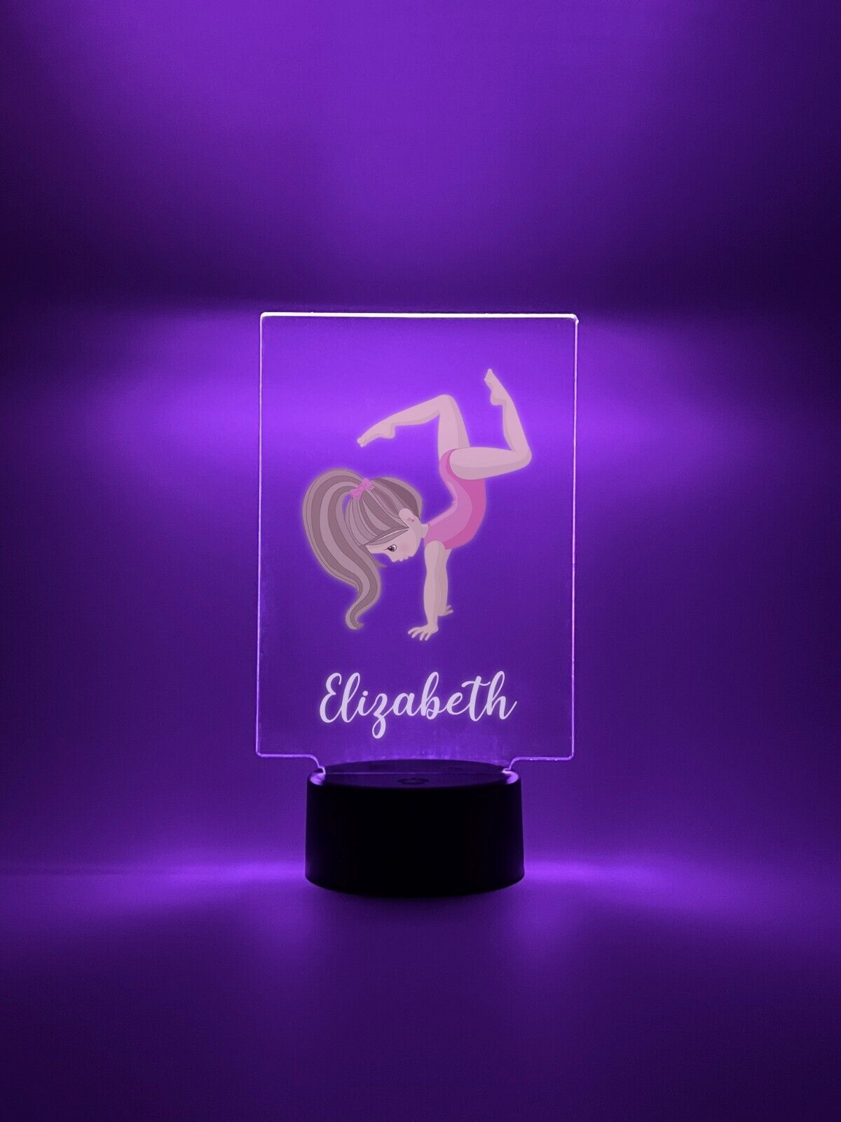 Personalized LED 16 Color Light Up Stand Gymnast Girls Sports Gift