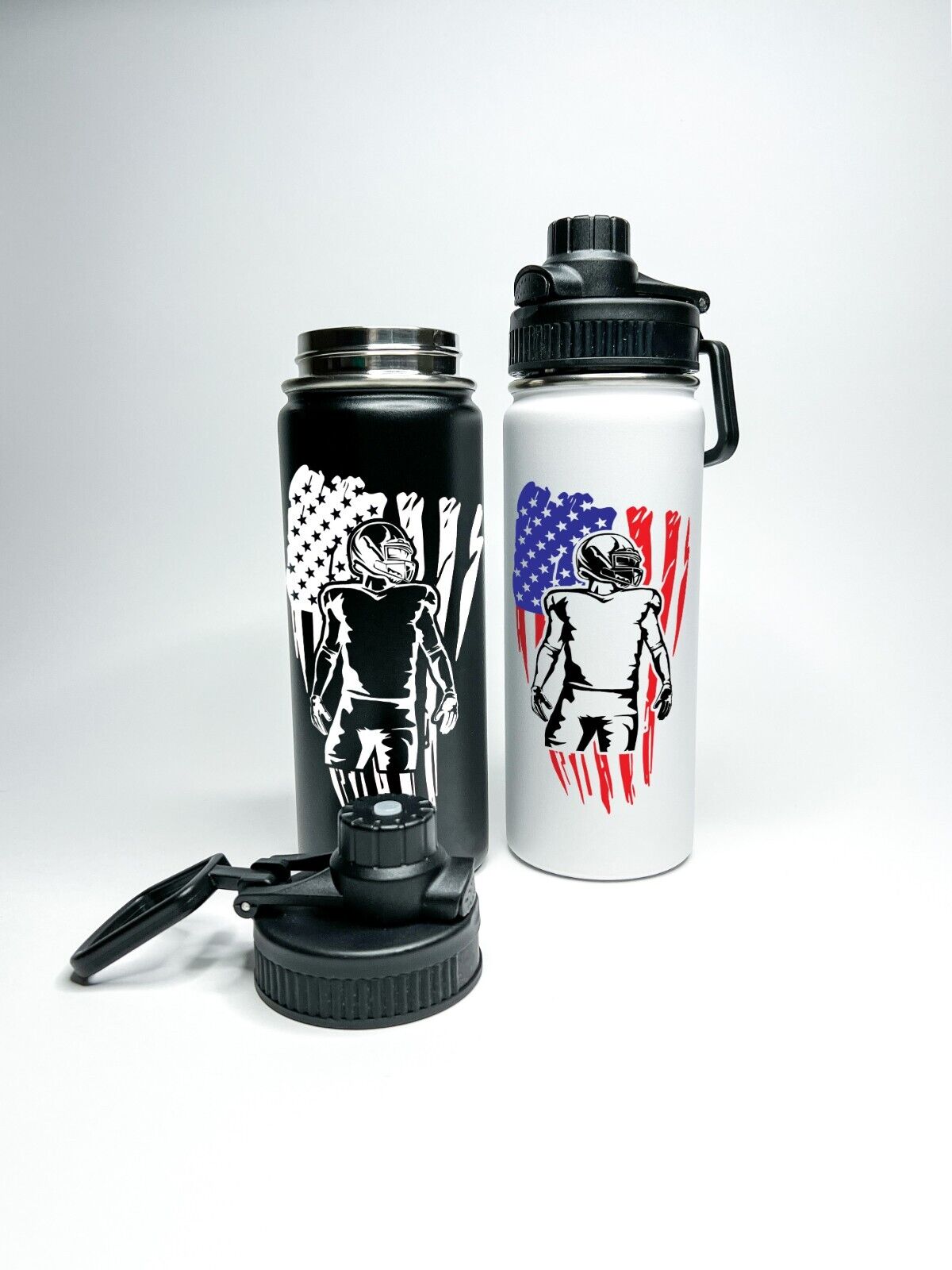 Personalized Insulated Stainless Steel USA Football Team 18/32oz Water Bottle