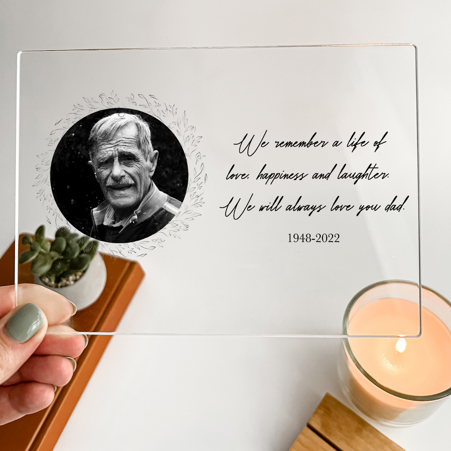 PERSONALIZED Rest in Peace Custom Wood Stand Engraved Gift. Sympathy Plaque